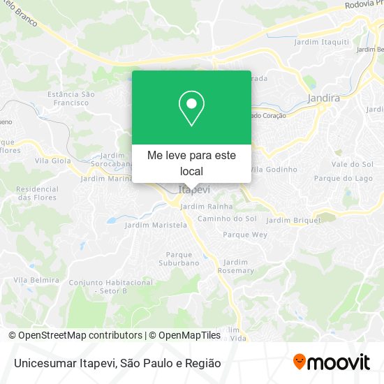 Unicesumar Itapevi mapa