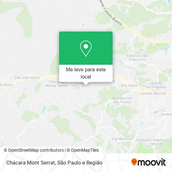 Chácara Mont Serrat mapa