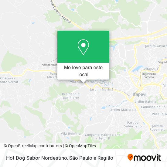 Hot Dog Sabor Nordestino mapa