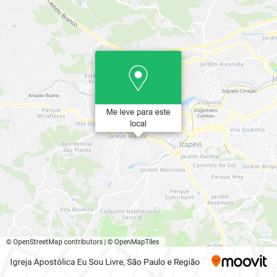 Igreja Apostólica Eu Sou Livre mapa