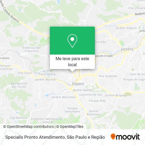 Specialis Pronto Atendimento mapa
