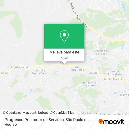 Progresso Prestador de Servicos mapa