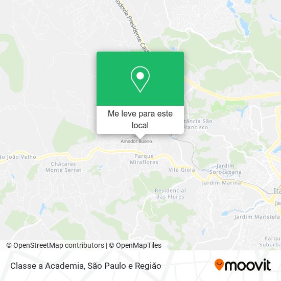 Classe a Academia mapa