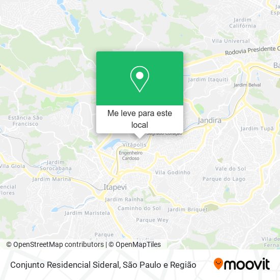 Conjunto Residencial Sideral mapa