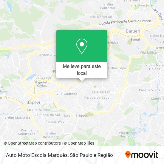 Auto Moto Escola Marquês mapa