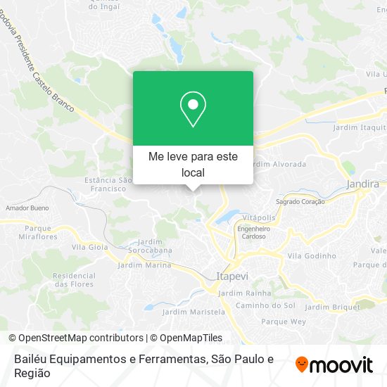 Bailéu Equipamentos e Ferramentas mapa