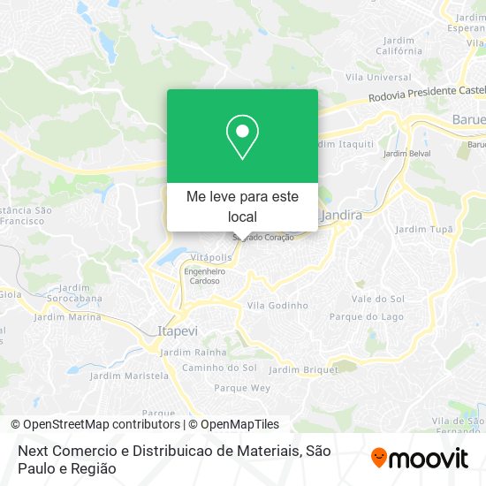 Next Comercio e Distribuicao de Materiais mapa