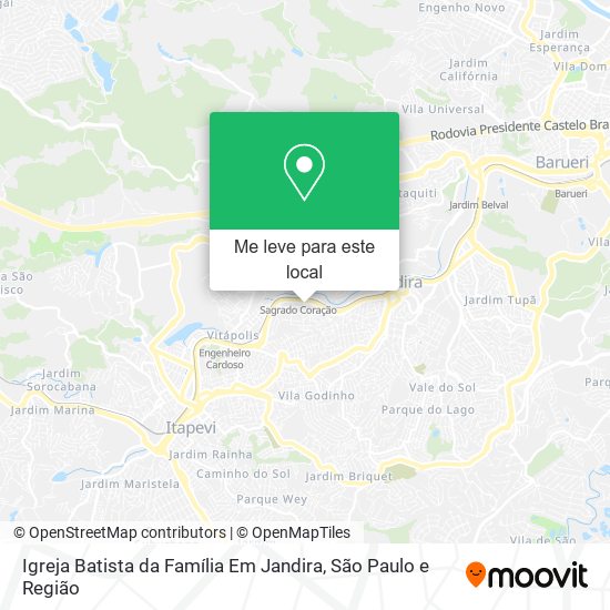 Igreja Batista da Família Em Jandira mapa