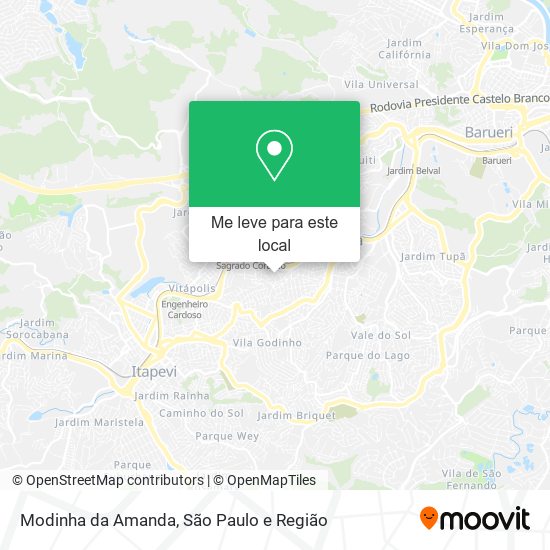 Modinha da Amanda mapa