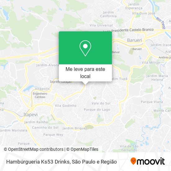 Hambúrgueria Ks53 Drinks mapa