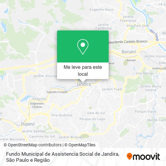 Fundo Municipal de Assistencia Social de Jandira mapa