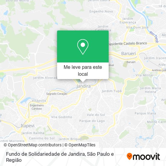Fundo de Solidariedade de Jandira mapa