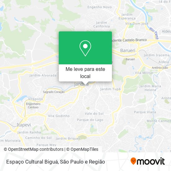 Espaço Cultural Biguá mapa