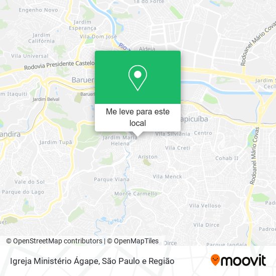 Igreja Ministério Ágape mapa