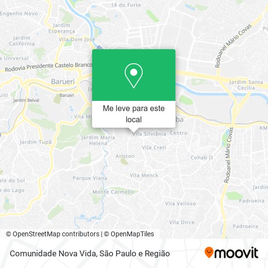 Comunidade Nova Vida mapa