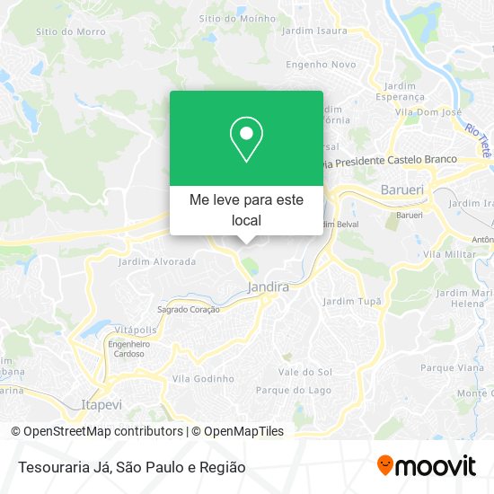 Tesouraria Já mapa