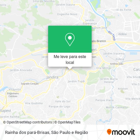 Rainha dos pará-Brisas mapa