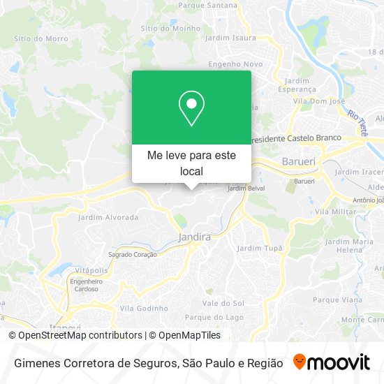 Gimenes Corretora de Seguros mapa