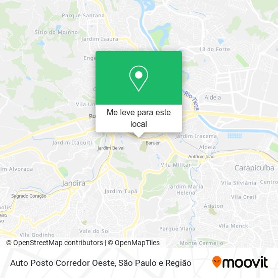 Auto Posto Corredor Oeste mapa