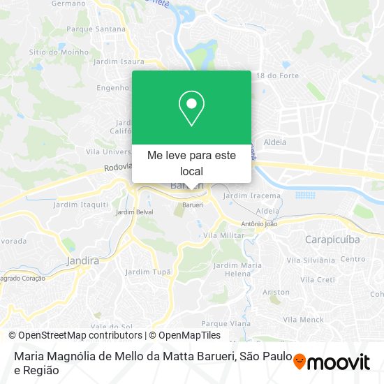 Maria Magnólia de Mello da Matta Barueri mapa