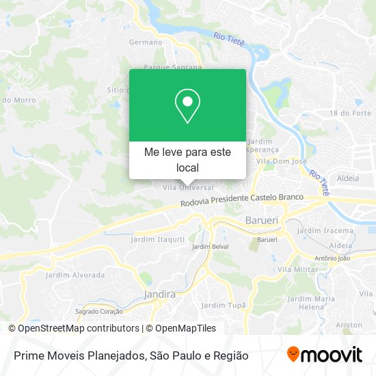 Prime Moveis Planejados mapa