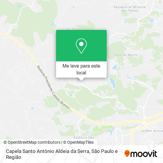 Capela Santo Antônio Aldeia da Serra mapa