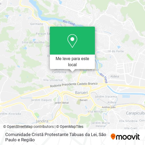 Comunidade Cristã Protestante Tábuas da Lei mapa