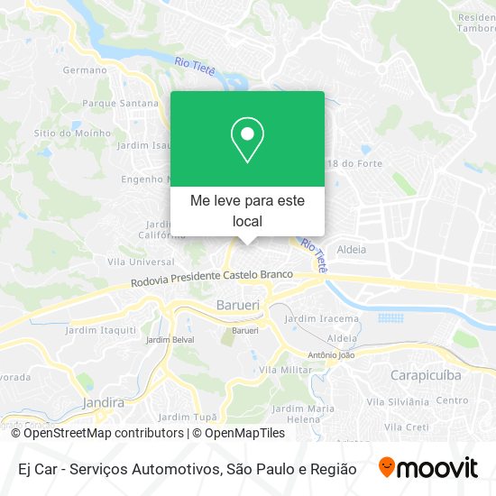 Ej Car - Serviços Automotivos mapa