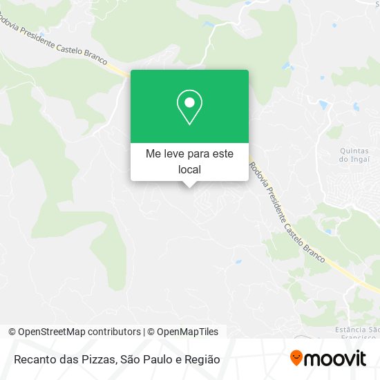 Recanto das Pizzas mapa
