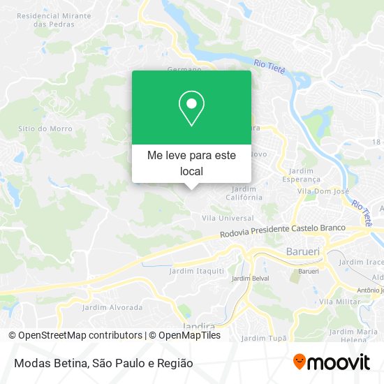 Modas Betina mapa