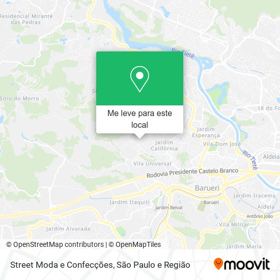 Street Moda e Confecções mapa