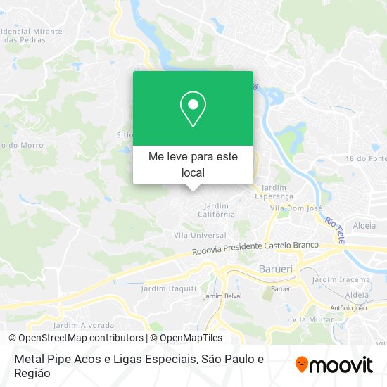 Metal Pipe Acos e Ligas Especiais mapa