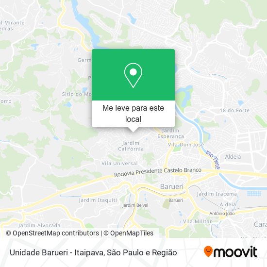 Unidade Barueri - Itaipava mapa