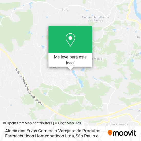 Aldeia das Ervas Comercio Varejista de Produtos Farmacêuticos Homeopaticos Ltda mapa