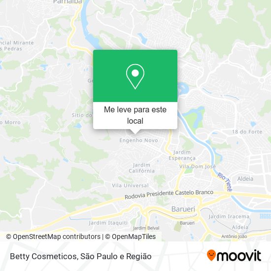 Betty Cosmeticos mapa