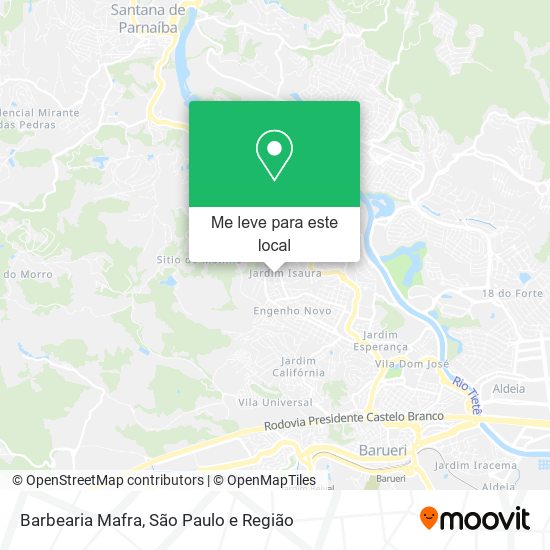 Barbearia Mafra mapa