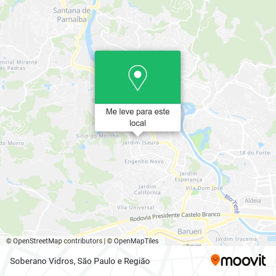 Soberano Vidros mapa