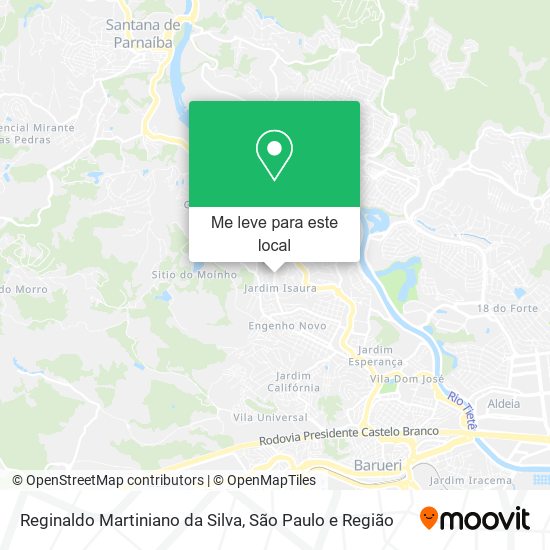 Reginaldo Martiniano da Silva mapa