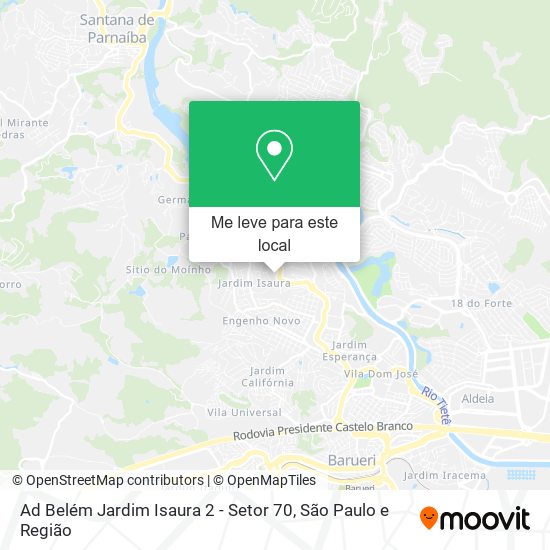 Ad Belém Jardim Isaura 2 - Setor 70 mapa