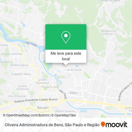 Oliveira Administradora de Bens mapa