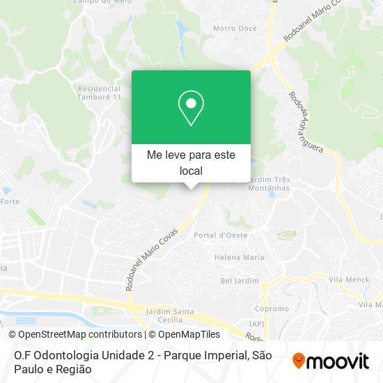 O.F Odontologia Unidade 2 - Parque Imperial mapa