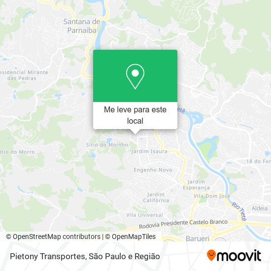 Pietony Transportes mapa