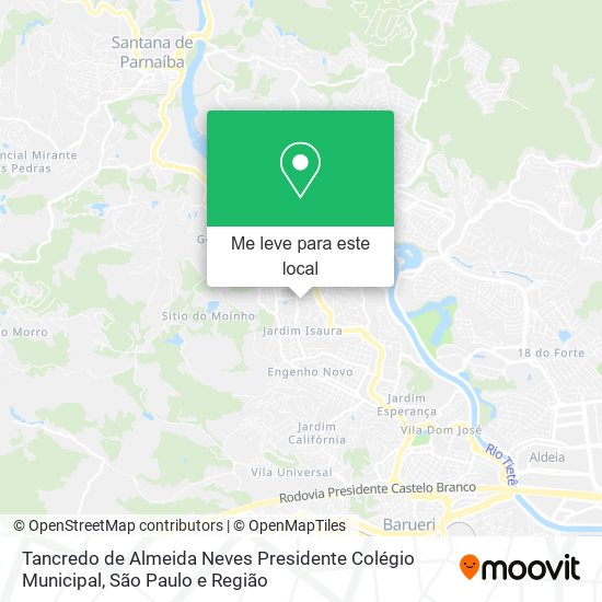 Tancredo de Almeida Neves Presidente Colégio Municipal mapa