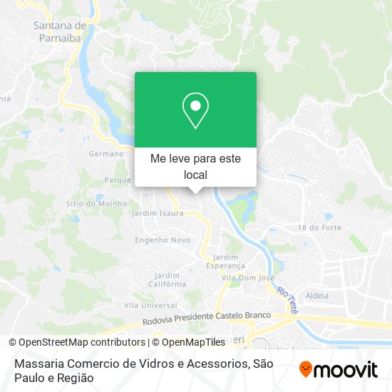 Massaria Comercio de Vidros e Acessorios mapa
