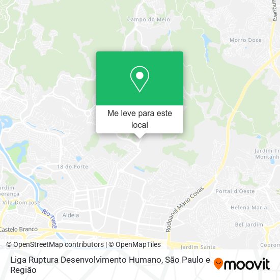 Liga Ruptura Desenvolvimento Humano mapa