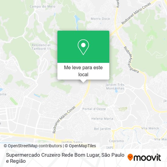 Supermercado Cruzeiro Rede Bom Lugar mapa