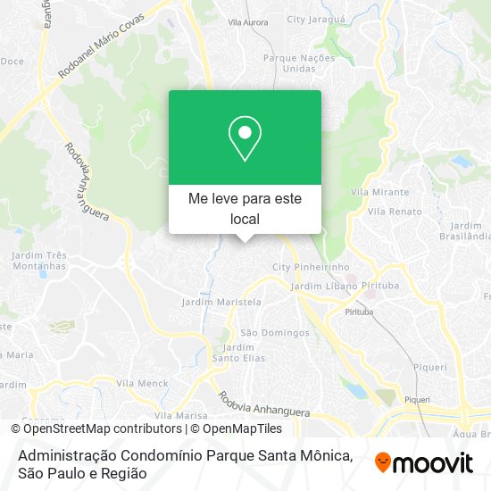 Administração Condomínio Parque Santa Mônica mapa