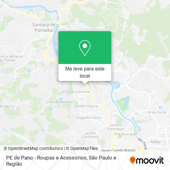 PE de Pano - Roupas e Acessorios mapa