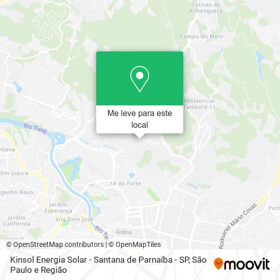 Kinsol Energia Solar - Santana de Parnaíba - SP mapa