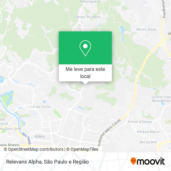 Relevans Alpha mapa